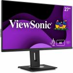 ViewSonic VG2756-4K 27 Inch IPS 4K Docking Monitor with Integrated USB C 3.2  RJ45  HDMI  Display Port and 40 Degree Tilt Ergonomics for Home and Office - 27in Docking Monitor - IPS Pan