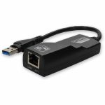 AddOn USB A 3.0 Male to RJ-45 Female Gray & Black Adapter - 100% compatible and guaranteed to work