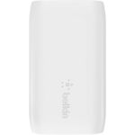 Belkin WCB007dqWH 37W Portable Dual Port USB-C Wall Charger - 1xUSB-A (12W) 1xUSB-C (30W) Fast Charging Power Adapter White