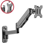 High Premium Aluminum Gas Spring Wall Mount - Single Monitor 17in to 34in - weight up to 19.8 lbs - Max Load up to 19.8 lbs  Flexiable & Free Adjustment  Cable Management  Detachable &