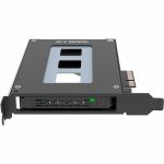 Icy Dock CP115 Drive Enclosure U.2  PCI Express NVMe 4.0 x4 - PCI Express 4.0 x4 Host Interface Internal - Black - 1 x SSD Supported - 1 x Total Bay - 1 x 2.5in Bay - 64 Gbit/s Data Tra