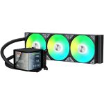 TRYX L-P360A-AS3M-G1K Panorama 360 Muti-Compatible ARGB AMOLED L-Shaped 3D Anamorphic Display Custom AIO Cooler (Black)