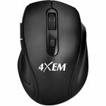 4XEM 20FT Range Wireless Mouse - Optical - Wireless - Radio Frequency - 2.40 GHz - Black - USB 2.0 Type A - Scroll Wheel - 5 Button(s) - Right-handed - 1