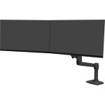 Ergotron Mounting Arm for Monitor - Matte Black - 2 Display(s) Supported - 25in Screen Support - 22.05 lb Load Capacity - 75 x 75  100 x 100