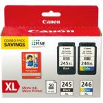 Canon PG-245XL/CL-246XL Original Inkjet Ink Cartridge/Paper Kit - Combo Pack - Black  Color Pack - Inkjet