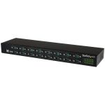 StarTech.com USB to Serial Hub - 16 Port - COM Port Retention - Rack Mount and Daisy Chainable - USB to RS232 Hub - Convert a USB port into 16 RS232 serial ports in an industrial rack-m