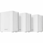 Asus ZenWiFi BD4 BD4(W-3-PK) Wi-Fi 7 IEEE 802.11 a/b/g/n/ac/ax/be Ethernet Wireless Router - Dual Band - 2.40 GHz ISM Band - 5 GHz UNII Band - 4 x Antenna(4 x Internal) - 460.80 MB/s Wi