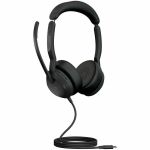 Jabra Evolve2 50 Headset - Microsoft Teams Certification - Stereo - USB Type C  USB Type A - Wired/Wireless - Bluetooth - 98.4 ft - 20 Hz to 20 kHz - On-ear  Over-the-head - Binaural -