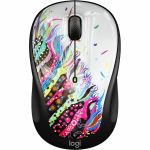 Logitech M325S Wireless Mouse - Optical - Wireless - 32.81 ft - Radio Frequency - 2.40 GHz - Celebration Black - USB - 1000 dpi - 4 Way Scroll - 5 Button(s) - Small Hand/Palm Size - Sym