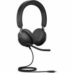 Jabra 24189-989-999 Evolve2 40 SE USB-C UC StereoWired Over-the-Head  Black