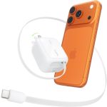 Belkin WCH023dqWH UltraCharge Retractable 45W GaN Wall Charger (White)