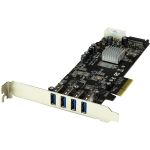 StarTech.com 4 Port PCI Express (PCIe) SuperSpeed USB 3.0 Card Adapter w/ 2 Dedicated 5Gbps Channels - UASP - SATA / LP4 Power - Add four USB 3.0 ports with two independent channels  LP