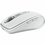 Logitech MX Anywhere 3S for Mac  Compact Wireless Bluetooth Mouse  8K DPI Any-Surface Tracking  Quiet Clicks  USB C  Pale Grey - Darkfield - Wireless - Bluetooth - Rechargeable - Pale G