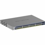 Netgear Business GS752TXUPv3 Ethernet Switch - 48 Ports - Manageable - Gigabit Ethernet  10 Gigabit Ethernet - 10GBase-X  10/100/1000Base-T  1000Base-X - 3 Layer Supported - 763 W Power