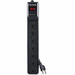 CyberPower CSB706 Essential 7 - Outlet Surge with 1500 J - Clamping Voltage 500V  6 ft Cord  NEMA 5-15P  Straight Plug   15 Amp  EMI/RFI Filtration  Black  Lifetime Warranty
