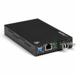 StarTech.com Gigabit Ethernet Copper-to-Fiber Media Converter - SM LC - 10 km - Ethernet Media Converter - GbE Converter - Convert & extend a GbE connection up to 10 km (6.2 mi) using s