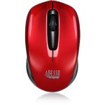 Adesso iMouse S50R 2.4GHz Wireless Mini Mouse - Optical - Wireless - Radio Frequency - 2.40 GHz - Red - USB - 1200 dpi - Scroll Wheel - 3 Button(s) - Symmetrical - 2 x AAA Battery Suppo