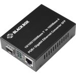 Black Box Pure Networking Transceiver/Media Converter - Network (RJ-45) - 1x PoE+ (RJ-45) Ports - Single-mode  Multi-mode - Gigabit Ethernet - 1000Base-T  1000Base-X  100Base-FX - 0.10