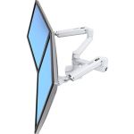Ergotron Mounting Arm for Monitor - White - 2 Display(s) Supported - 27in Screen Support - 40 lb Load Capacity - 100 x 100  75 x 75