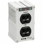 Eaton Tripp Lite Series Isobar 2-Outlet Surge Protector  Direct Plug-In  1410 Joules  Diagnostic LEDs  Metal Housing - Receptacles: 2 x NEMA 5-15R - 1410J