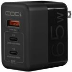 CODi 65W GaN Triple Port Wall Charger - USB-C and USB-A Quick Charge 3.0 outputs