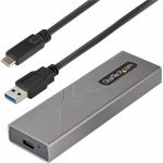 StarTech.com USB-C 10Gbps to M.2 NVMe or M.2 SATA SSD Enclosure  Tool-free M.2 PCIe/SATA SSD Aluminum Enclosure  USB-C & USB-A Host Cables - USB-A/USB-C to M.2 SSD Enclosure for NVMe &