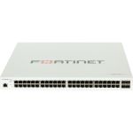 Fortinet FortiSwitch FS-248E-FPoE Ethernet Switch - 48 Ports - Manageable - Gigabit Ethernet - 1000Base-X  10/100/1000Base-T - 3 Layer Supported - Modular - 4 SFP Slots - 855.02 W Power