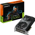 Gigabyte GV-N5060WF2OC-8GD GeForce RTX 5060 WINDFORCE OC 8GB Graphics Card Cooling System 8GB 128-bit GDDR7 PCIe 5.0 DisplayPort & HDMI - Video Output Interface
