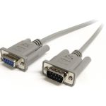 StarTech MXT10010 10ft Straight Through Serial extension Cable DB9(M) to DB-9(F) - Gray