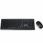 IOGEAR Long range wireless keyboard and mouse combo - USB Wireless RF - 104 Key - Black - USB Wireless RF Mouse - Black - AAA  AA - Compatible with Computer for Windows  Mac OS - 1