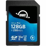 OWC 128GB Atlas Pro SDXC UHS-II V60 Memory Card - 250 MB/s Read - 130 MB/s Write - Minimum 60MB/s Sustained Write - Ideal For General Photo/Video Capture - High-resolution RAW Photograp