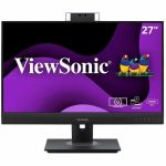 ViewSonic VG2757V-2K 27 Inch 1440p Video Conference Docking Monitor with Windows Hello Compatible IR Webcam  Advanced Ergonomics  and 90W USB C for Home and Office - ViewSonic Ergonomic