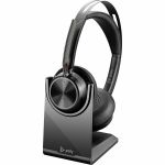 Poly Voyager Focus 2 USB-C-C Headset + USB-C/A Adapter TAA - Google Assistant  Siri - Stereo - USB Type C - Wired/Wireless - Bluetooth - 298.6 ft - Over-the-head - Binaural - Supra-aura