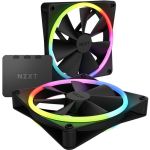 NZXT RF-D14DF-B1 F140 RGB DUO Fan Black 2-Pack 140mm RGB Lighting 4-Pin PWM 500 to 1800 rpm 84.75 CFM 36 dBA