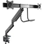 StarTech.com Desk Mount Dual Monitor Arm with USB & Audio  Slim Dual Monitor VESA Mount up to 32in (17.6lb/8kg) Displays  C-Clamp/Grommet - VESA 75x75/100x100mm heavy duty desk mount du