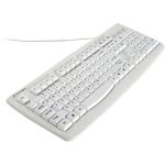 Kensington K64406US Washable USB/PS2 Keyboard - USB  PS/2 - 104 Keys - White - English (US)