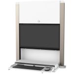 Ergotron CareFit Mounting Enclosure for LCD Display  Mini PC  Computer - White - Height Adjustable - 24in to 27in Screen Support - 23.59 lb Load Capacity - 100 x 100  75 x 75 - VESA Mou
