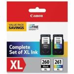 Canon PG-260 XL / CL-261 XL Original High Yield Inkjet Ink Cartridge - Value Pack - Black  Cyan  Magenta  Yellow - 2 / Pack - Inkjet - High Yield - 2 / Pack