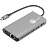 SIIG USB-C MST Video with Hub  LAN and PD 3.0 Docking - 7-in-1 MST Docking Station with 100W PD - MacOS for DP or HDMI Video - USB-C Multiport Adapter - DP+HDMI - Single 4K / Dual 1080p
