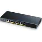 ZYXEL GS1900-8HP REV 03F 8-Port Gigabit Smart Managed PoE Switch | 8 PoE+ Ports at 77W | Fanless | TAA Compliant - 8 Ports - Gigabit PoE / PoE+ Ethernet - Manageable - Layer 2 Supported