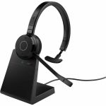 Jabra Evolve 65 TE Headset - Microsoft Teams Certification - Mono - Wireless - Bluetooth - 98.4 ft - 20 Hz to 20 kHz - Over-the-head  On-ear - Monaural - Supra-aural - Electret Condense