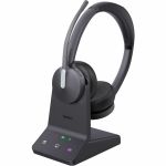 Yealink WH64 Headset - Microsoft Teams Certification - Stereo - Wireless - Bluetooth/DECT - 492.1 ft - 20 Hz to 20 kHz - Over-the-head  On-ear - Binaural - Supra-aural - Noise Cancellin
