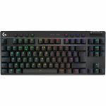 Logitech G PRO X TKL Gaming Keyboard - Wireless Connectivity - Bluetooth - 32.81 ft - 2.40 GHz - USB 2.0 Interface - RGB LED - PC - Mechanical Keyswitch - Black