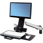 Ergotron StyleView Multi Component Mount for Notebook  Mouse  Keyboard  Monitor  Scanner - Polished Aluminum - Height Adjustable - 1 Display(s) Supported - 24in Screen Support - 29 lb L