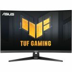 TUF VG32WQ3B 32in Class WQHD Curved Screen Gaming LED Monitor - 16:9 - 31.5in Viewable - Fast Vertical Alignment (VA) - LED Backlight - 2560 x 1440 - 16.7 Million Colors - Adaptive Sync