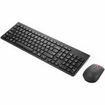 Lenovo Essential Wireless Combo Keyboard & Mouse Gen2 Black-US_English - USB Type A Wireless RF 2.40 GHz Keyboard - English (US) - Black - USB Type A Wireless RF Mouse - Optical - 1600