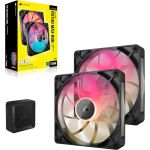 Corsair CO-9051036-WW iCUE LINK RX140 MAX RGB140mm PWM Thick Fans Starter Kit Dual Pack Black