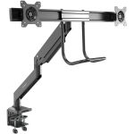StarTech.com Desk Mount Dual Monitor Arm  Ergonomic VESA Mount 32in (17.6lb/8kg) Displays  Crossbar Handle for Full Motion  C-Clamp/Grommet - VESA 75x75/100x100mm heavy-duty desk mount