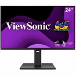 ViewSonic VG2458 24 Inch 1080p IPS Docking Monitor with Advanced Ergonomics  100W USB C  5-port USB Hub  HDMI  DisplayPort  and Daisy Chain for Home and Office - ViewSonic Ergonomic VG2