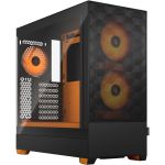 Fractal Design Pop Air RGB Computer Case - Tower - Orange  Black - Steel  Tempered Glass - 9 x Bay - 0 - Mini ITX  Mini ATX  ATX Motherboard Supported - 5 x Fan(s) Supported - 2 x Exter